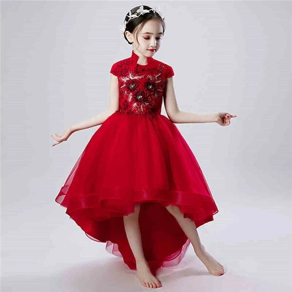 韓国ファッション 【110/120/130/140/150/160】子供ドレス ジュニアドレス フラワーガール ベールガール リングガール パーティードレス キッズ ドレス お姫様 ワンピース フィッ