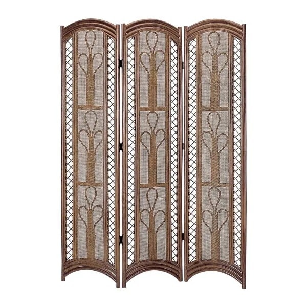 ラタンスクリーン 3連 ハイタイプ 衝立 籐家具 高さ175cm