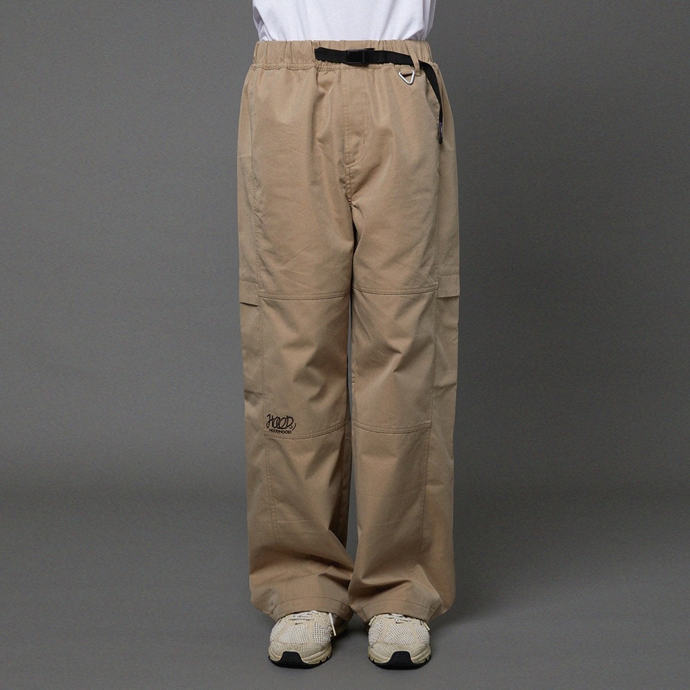 Section cotton cargo banding pants BEIGE