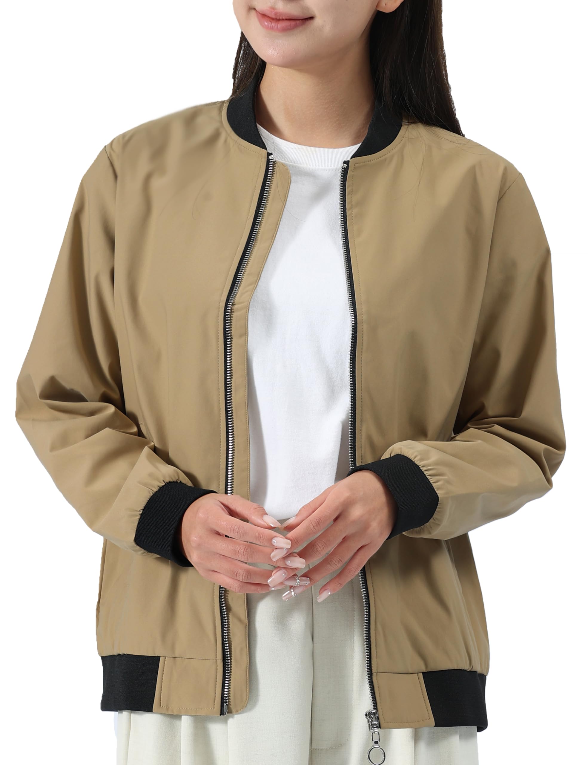 ライトジャケット レディース スタジャン おしゃれ ジャンパー カジュアル ウィンドブレーカー 撥水 スポーツウェア 春秋 アウター