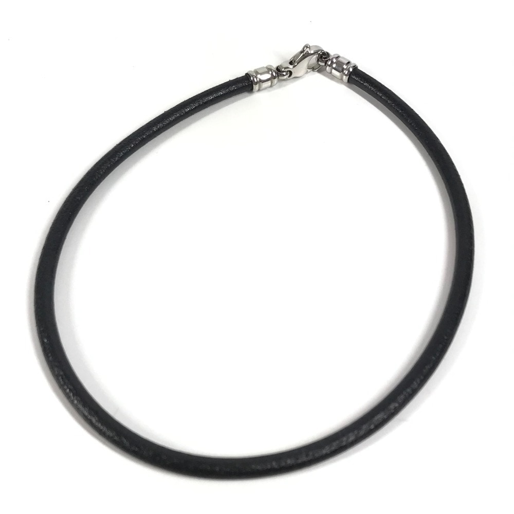 ネックレス チョーカー アクセサリー 革 レザー ブラック