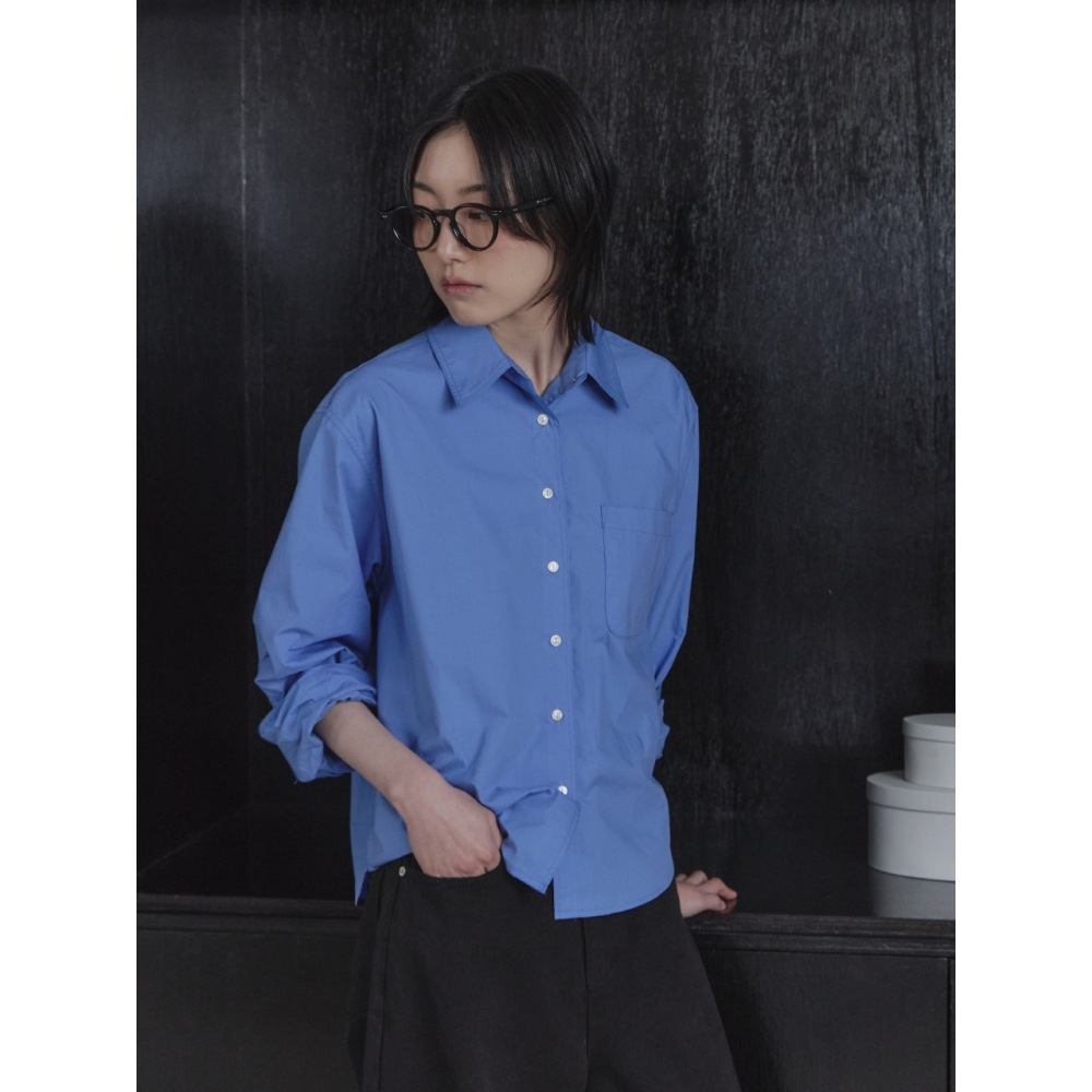 ACOVE エッセンシャルショートシャツブルー