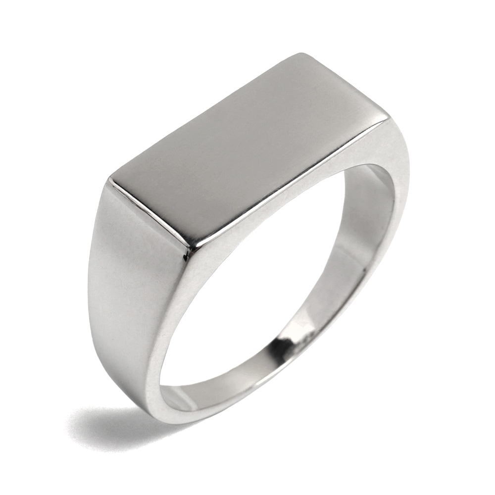 シルバー925 細みだから合わせやすい印台リング 8mmタイプ [rs237]