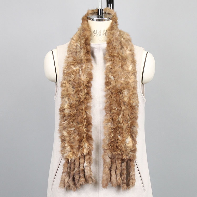 セーブル 編み込み ファー マフラー ブラウン 送料無料 レディース ギフト プレゼント