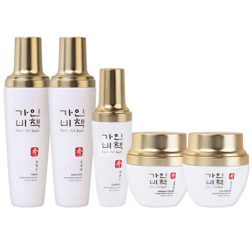 [公式/正規品] カイン秘策 水 しわ改善パッケージ 基礎5種単品セット (スキン+ローション+クリーム+エッセンス+アイクリーム)