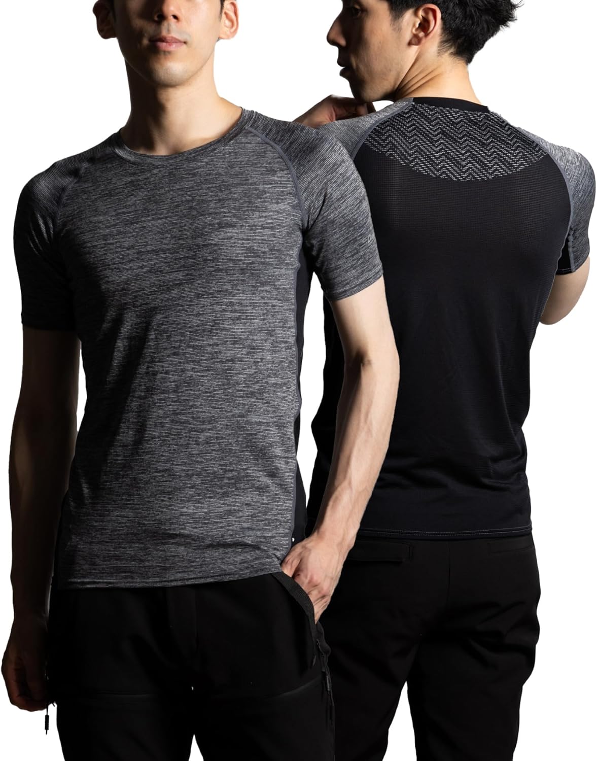 [Duerfusa] 空調ウェア専用インナー【風が駆け巡る空調インナー】冷感 全空調ウェア対応 メンズ 長袖 Q-MAX0.4 強冷感 夏 キシリトールプリント 吸汗速乾 ストレッチ メッシュ トップ