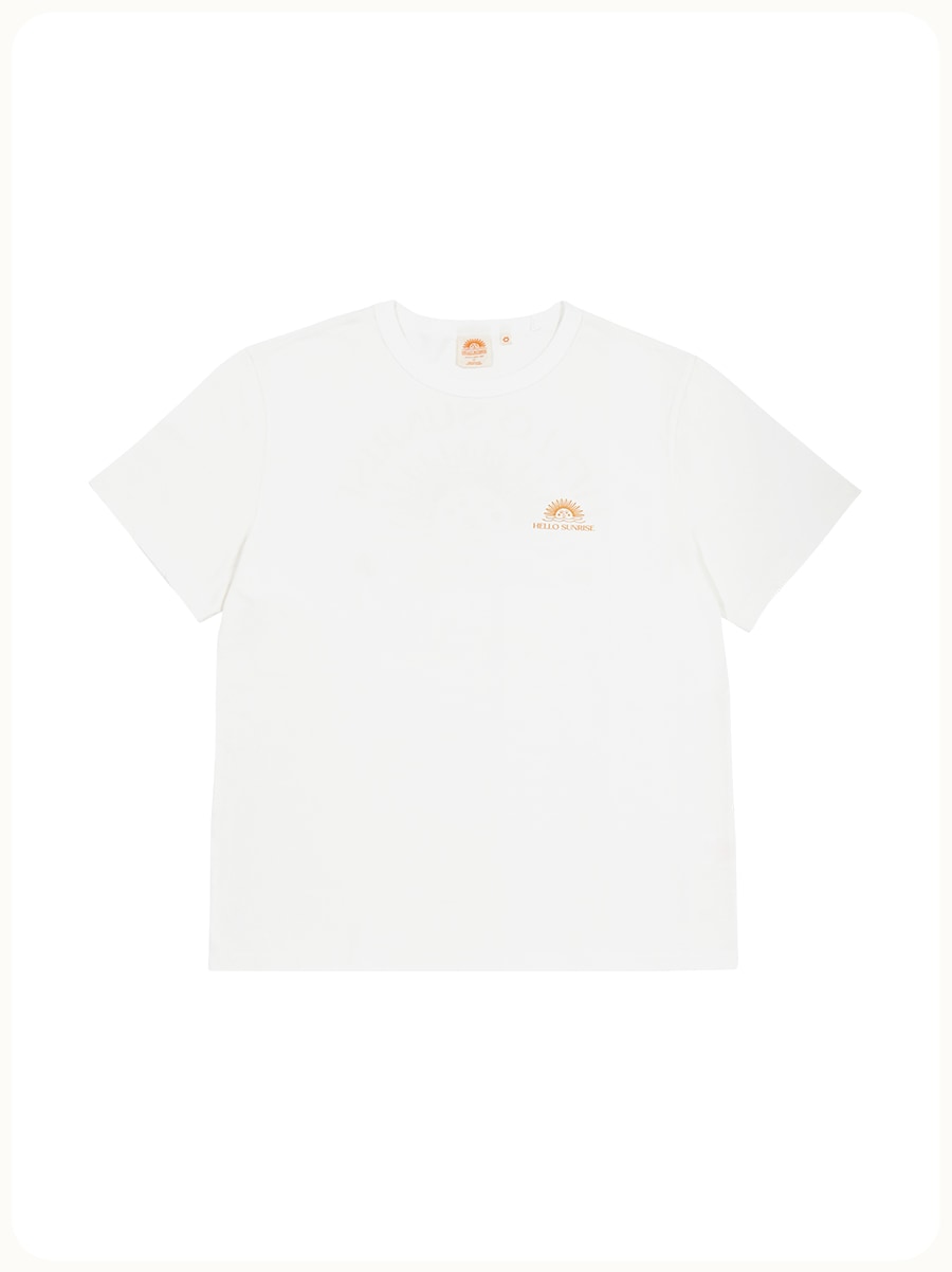 HELLO SUNRISE Mini OG Logo Tee Off White Tシャツ・カットソー