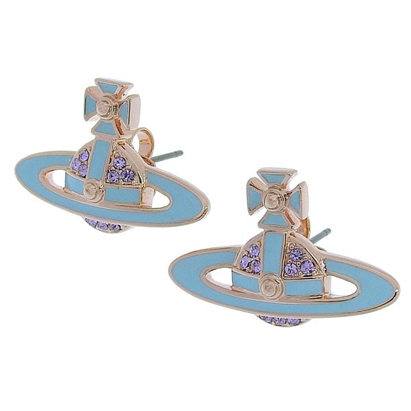 ヴィヴィアンウエストウッド アクセサリー レディース ピアス イヤリング ピンクゴールド×青 NEIL MINI BAS RELIEF PENDANT-EARRINGS 6201032402G191