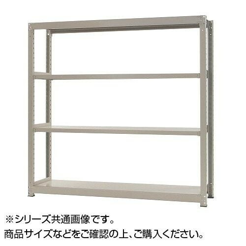 中量ラック　耐荷重300kgタイプ　単体　間口1500奥行450高さ2100mm　4段　ニューアイボリー