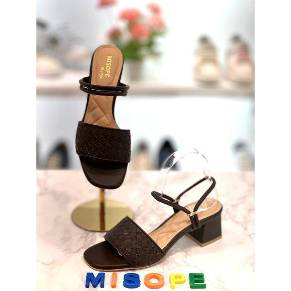 [驪州店] 5cm メッシュ 투웨이 サンダル+スリッパ (3color) 712124037BR