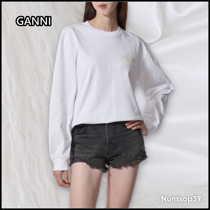 GANNI フューチャー ヘビー ジャージ パーム Tシャツ