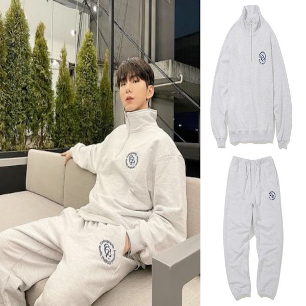 23FW MONSTA X / Seventeen 着用 CGP Circle Logo Half Zip-Up Sweatshirt Set-up  [公式正規品]