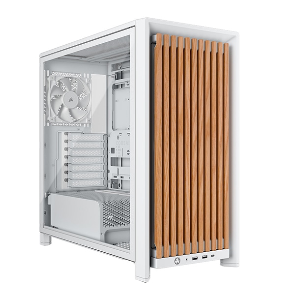 CC-9011341-WW ホワイト&オーク FRAME 4000D WOOD RS ミドルタワー型PCケース メーカー直送