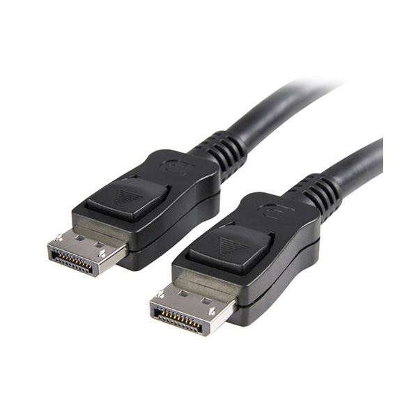 （まとめ） StarTech.com ラッチ付きDisplayPortケーブル ブラック 1m オス／オス 4K対応 DISPL1M1本 [x3セット]