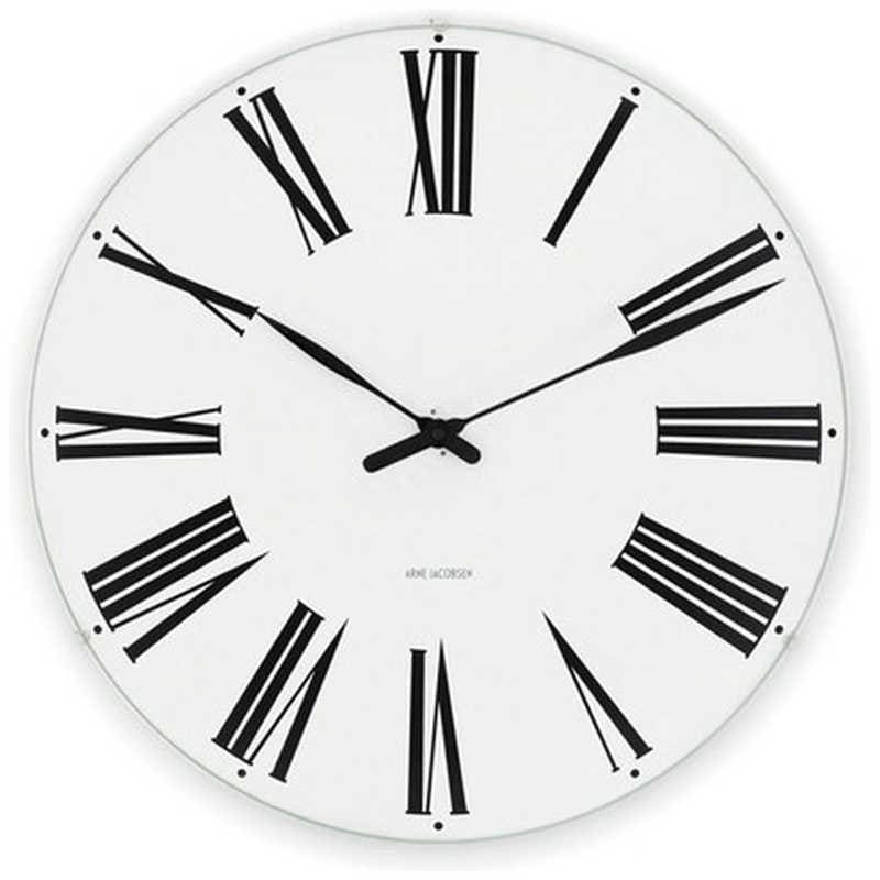 インテック　掛時計 Roman Wall Clock 29cm white/black ARNE JACOBSEN(アルネ ヤコブセン)　AJ43642
