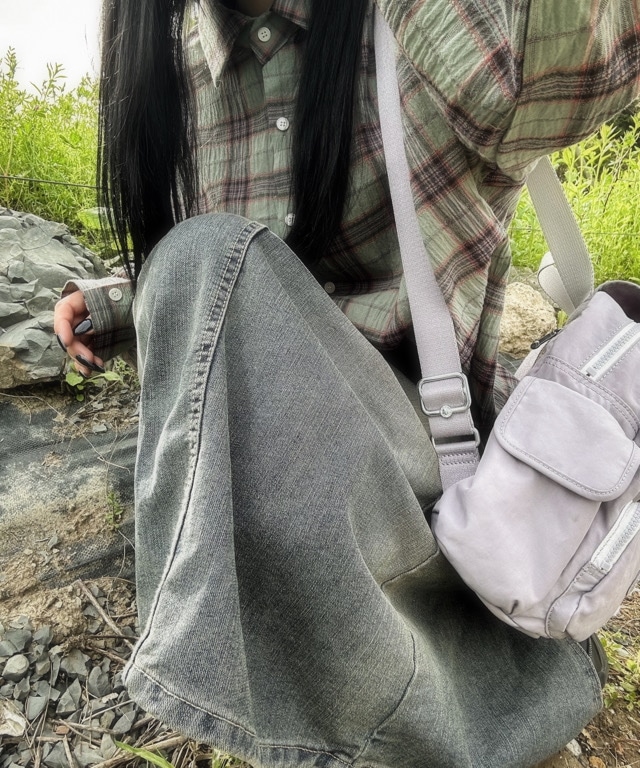 vintage maxi denim skirt