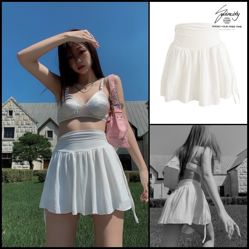 【 Swimcity 】Siro cotton skirt (white)