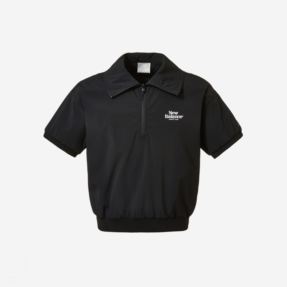 ニューバランス女性用フローズンウーブンストレッチカラーハーフジップアップ NBNFE3W612-(19) ブラック