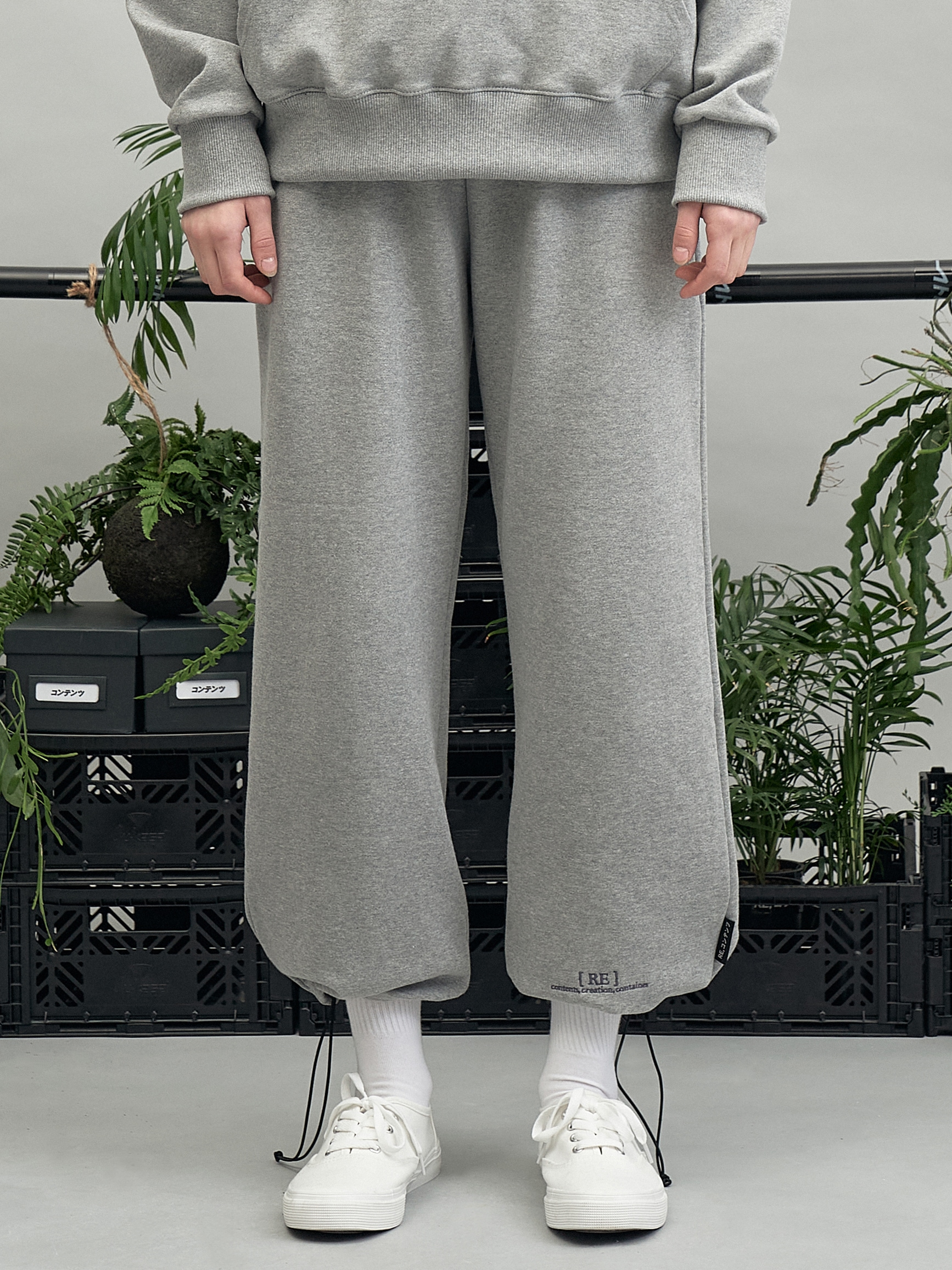 REブレースロゴストリングパンツ（グレー）