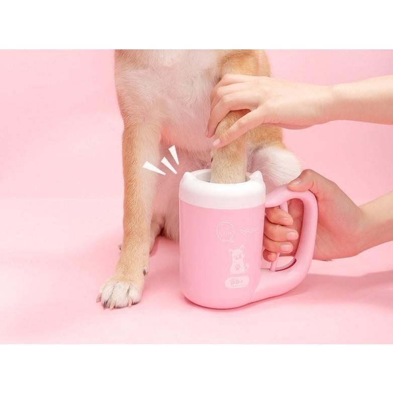 犬用 足洗いカップ フートクリーナー ペット 犬 足クリーナー 足洗いブラシ 半自動式 お手入れ 60回転 清潔便利