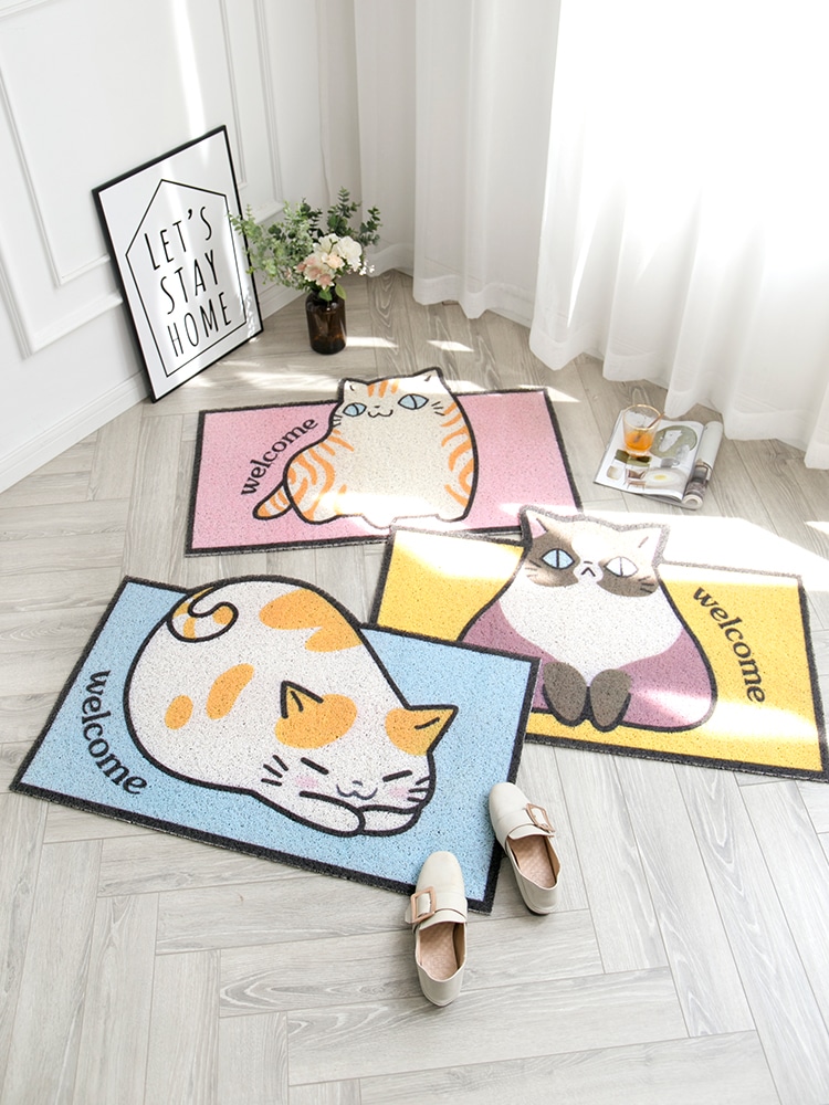カーペットのかわいい漫画を裁断することができます糸の輪のドアのマット家の玄関の入り口のマットカーペットの入り口のドアのマットに入ります 7,005円