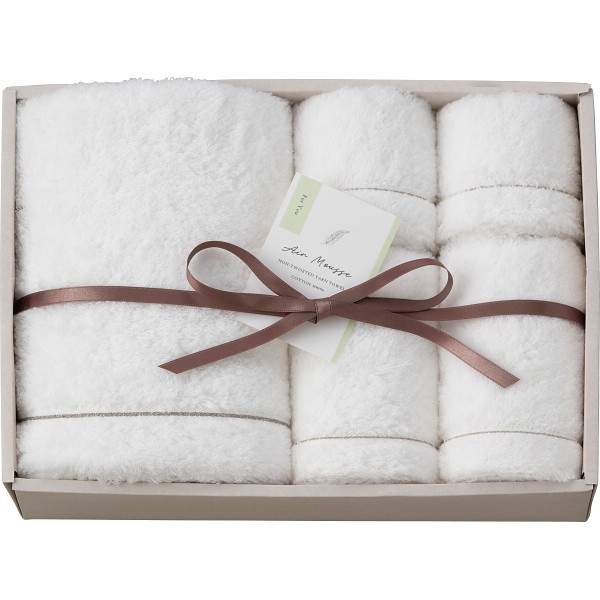 エアームース バス フェイス ウォッシュタオルセット AR6370 ふんわり 吸水性 耐久性 ラッピング無料 のし無料 ギフト セット B41