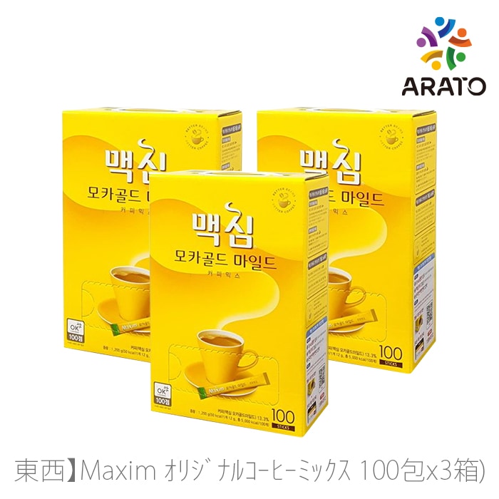 モカゴールドコーヒーミックス (12gX100包入)x3箱セット韓国代表コーヒーミックス