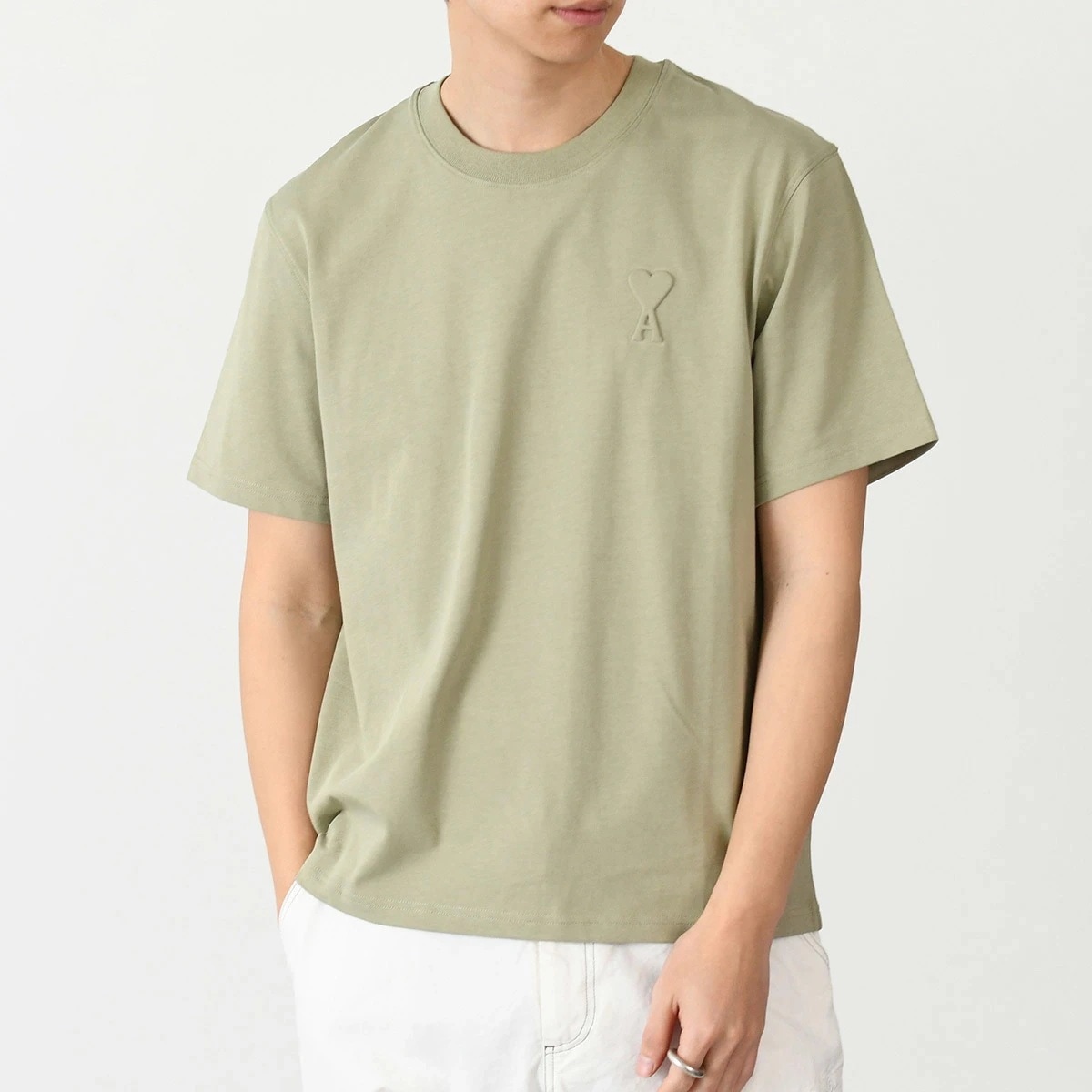 AMI PARIS アミ アレクサンドル マテュッシ アミパリス トップス オーガニックコットン ヘビージャージー Tシャツ UTS025 726 メンズ