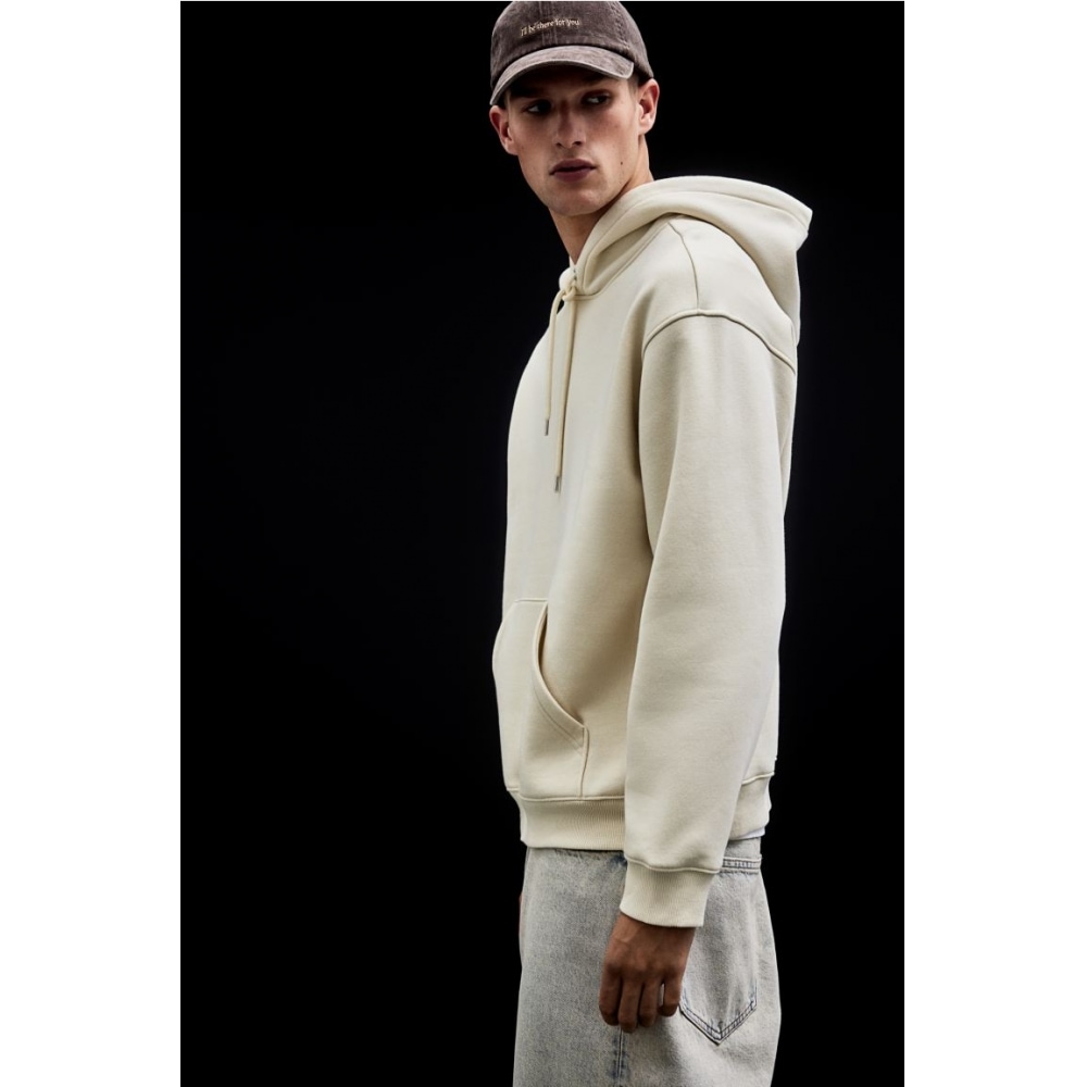 H&M ルーズフィットパーカーライトベージュ