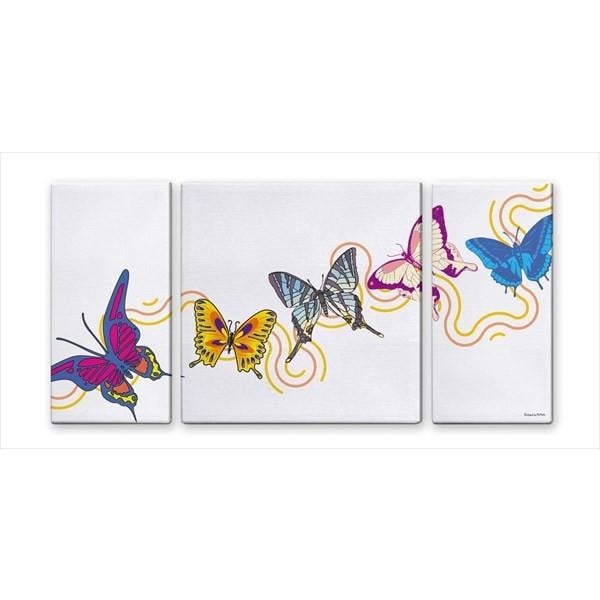 ファブリックパネル アートフレーム おしゃれ ナチュラル 壁掛け ウォールデコレーション Butterflyバタフライ 600x300mm