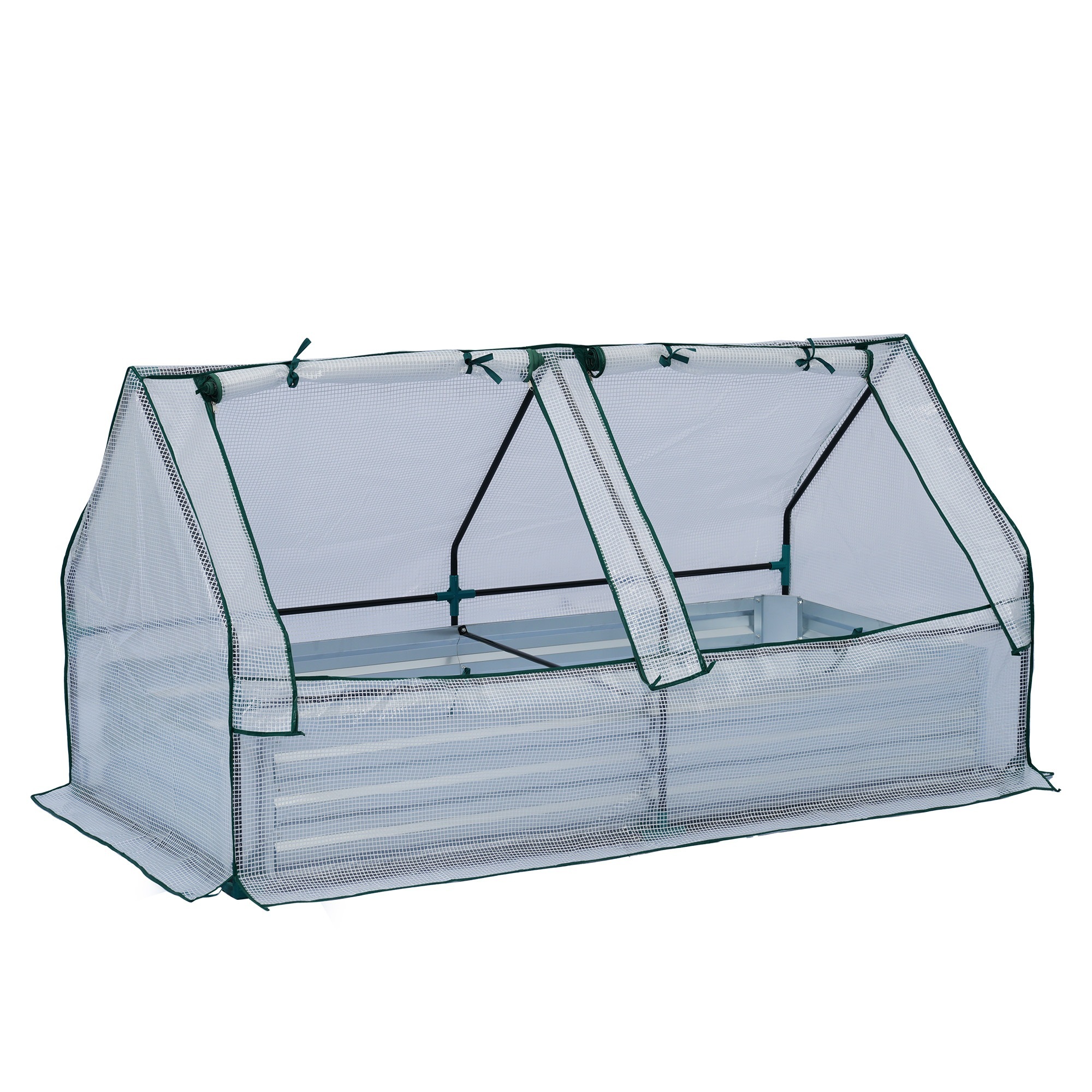 【3 日配達】レイズドベッド188*97*92cmビニールハウス付き 組立簡単 腐らない おしゃれ 家庭菜園用 野菜・果物・花栽培 庭/屋外/花園DIY ガーデンボックス プランター 家庭用DJYC