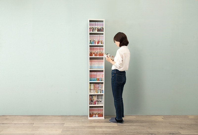 本棚 大容量 おしゃれ cdラック すき間 隙間収納 コミックラック スリム 漫画収納 木目 ウォールラック 棚 収納棚 薄型 30cm