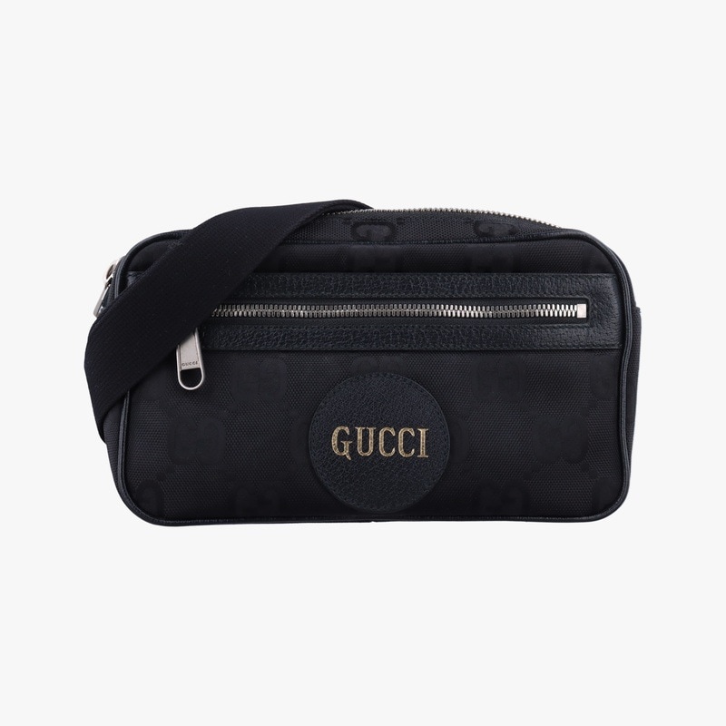 グッチ オフ ザ グリッド ベルトバッグ ブラック キャンバス×レザー 631341 E040280156中古ボディバッグ