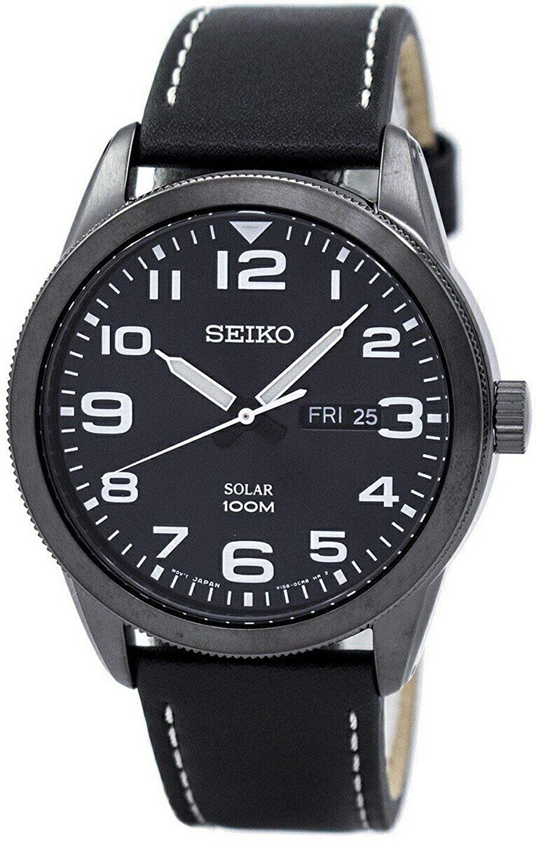 [10年保証] SEIKO SNE477P1 セイコー ソーラー クオーツ 100m 防水 [生産終了 希少人気海外モデル]