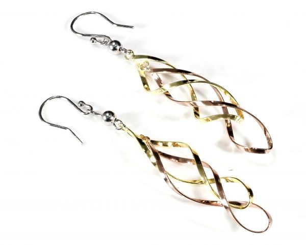 シルバー925 ダブル ツイスト フック ピアス 大人気 エレガント デザイン (数量限定 sv925 記念日 クリスマス バレンタイン プレゼント