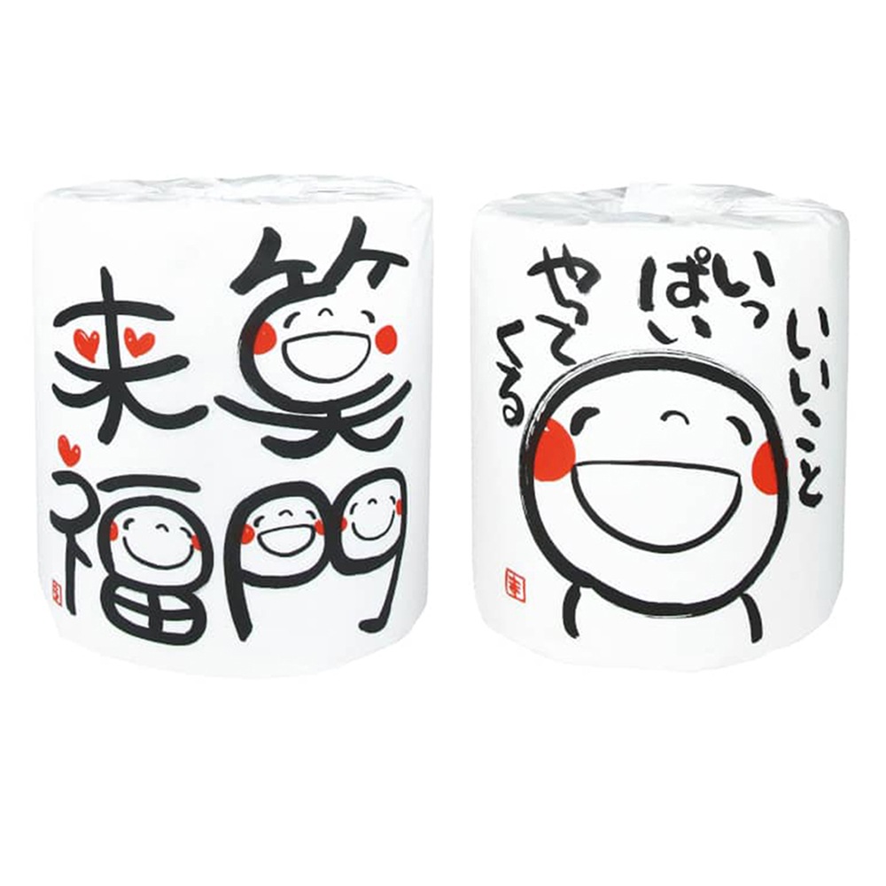 販促用トイレットペーパー 笑い文字 2種アソート ダブル30m 個包装 100個