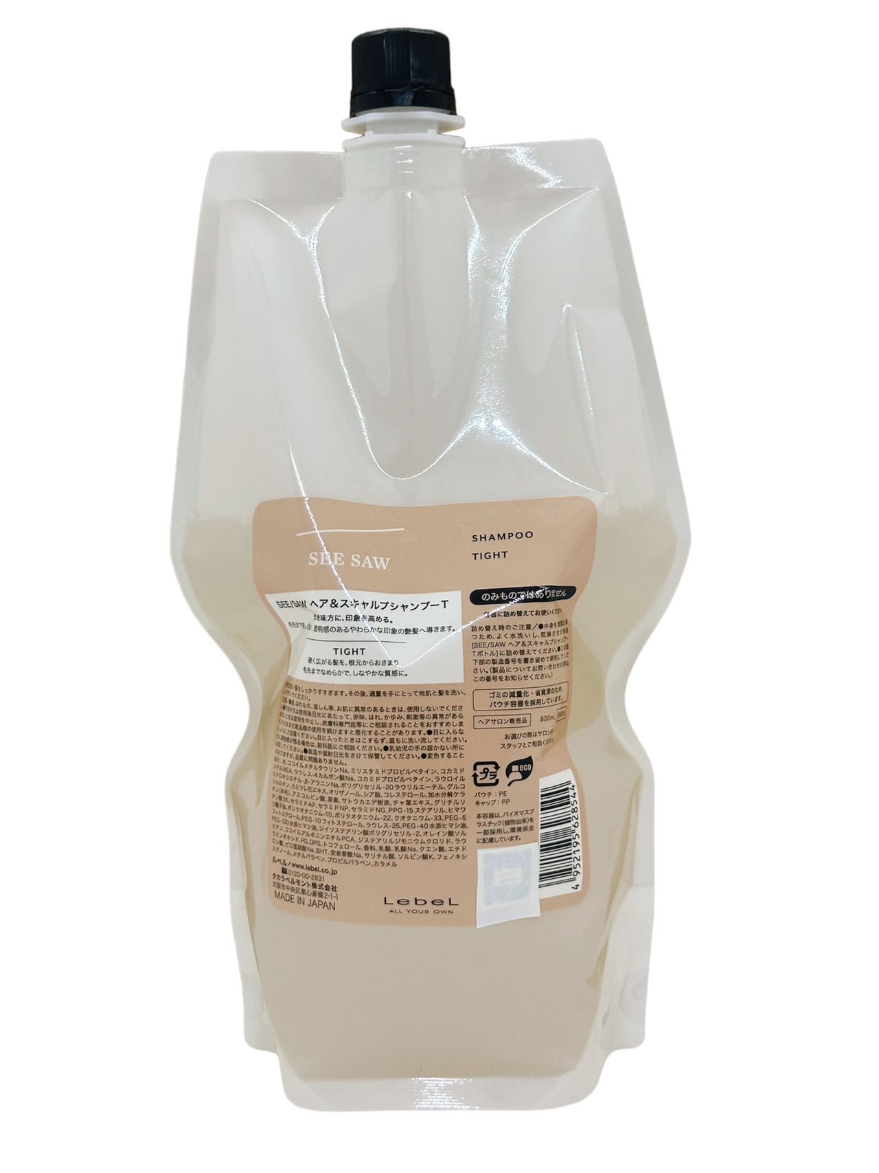 シーソー ヘア&スキャルプシャンプー T タイト 800ml レフィル