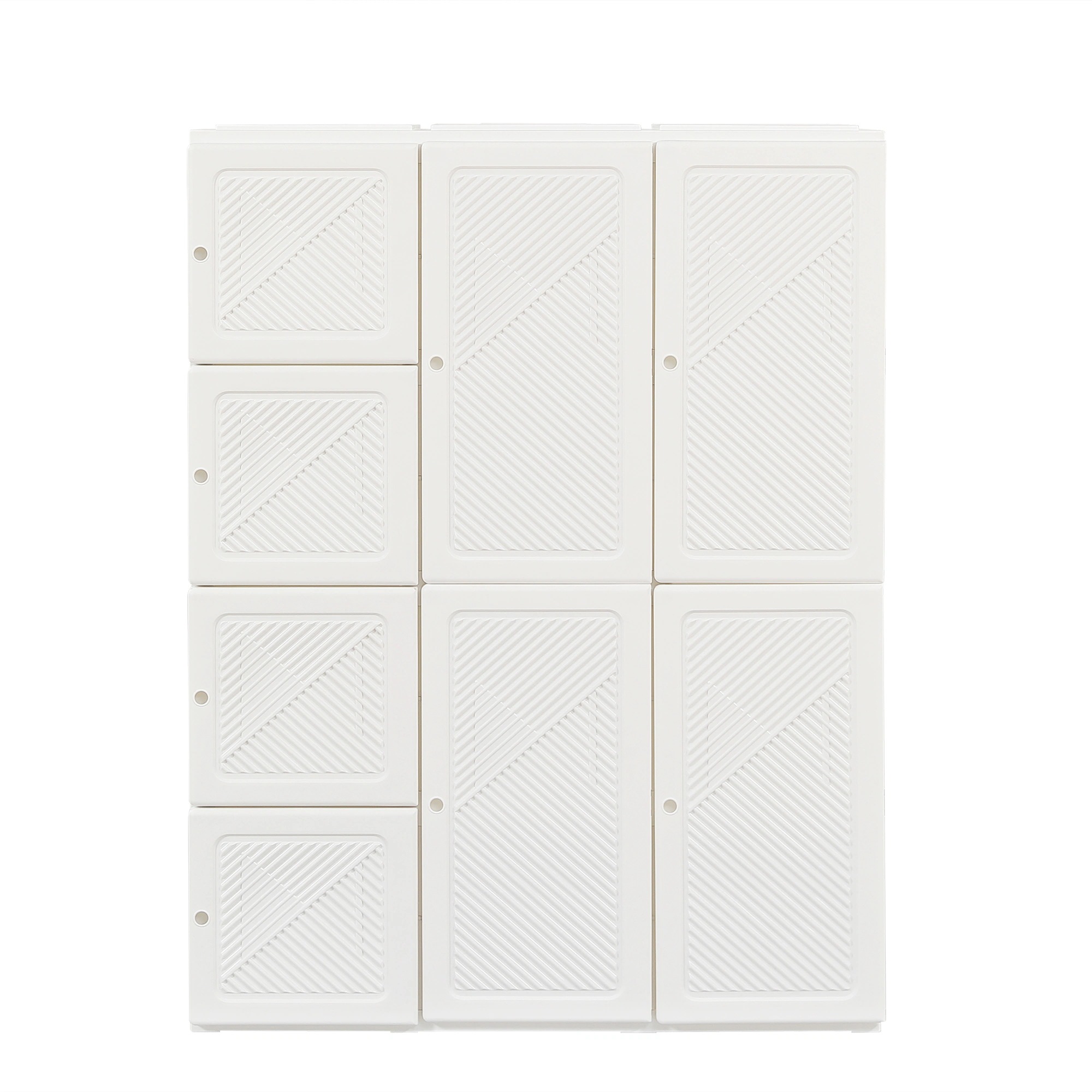 69【幅104*高さ136cmホワイト扉】ワードローブ クローゼット 一体折りたたみ式 収納 扉付き 洋服ダンス ハンガーラック 簡単組立 大容量 衣類 雑物 防塵 省スペース 高耐荷重 新生活 おし