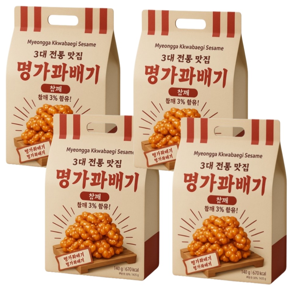 名家 ねじり棒型 ゴマ 500g X 4袋 ミニねじり棒