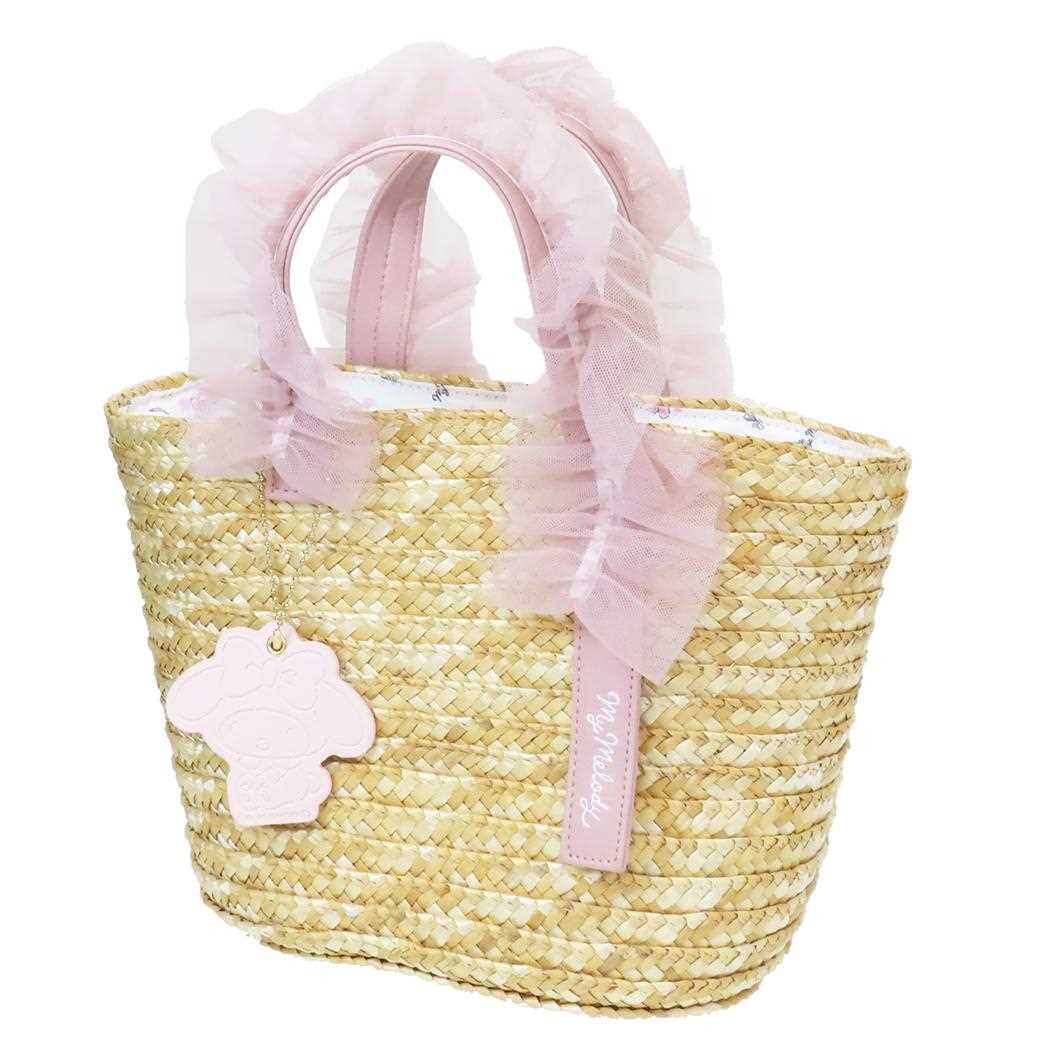 マイメロディ 手提げかばん チュールハンドルトートバッグ サンリオ キャラクター グッズトートバッグ