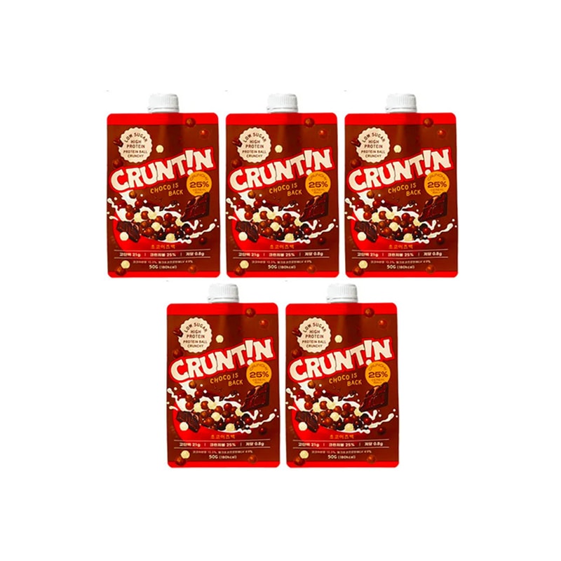 クランチボール プロテインシェイク [チョコイズバック] 50g x 5パック 飲み物 デザート 甘い 美味しい 手軽 軽食 スナック