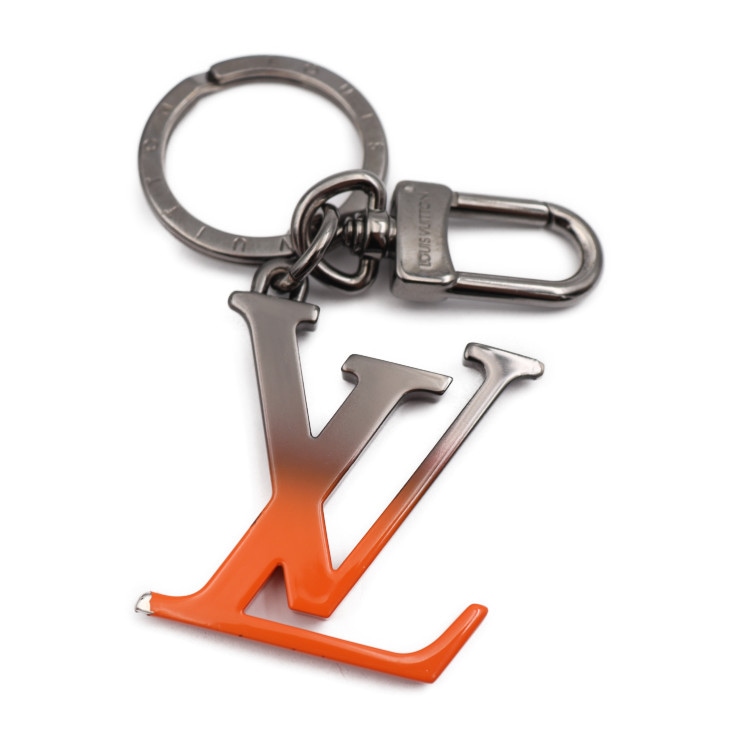 ポルトクレ LVスプレー キーホルダー M80216 メタル ガンメタル オレンジ キーリング バッグチャーム ビトン【本物保証】