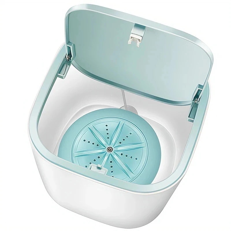 【メガ割】ポータブル洗濯機38LミニUSB電源電気タービン洗濯機家庭キャンプ旅行出張用のUSBケーブル付き大容量洗濯機超音波ターボ デスクトップ洗濯機 女性のランジェリーやベビー服に特化した洗濯器高効