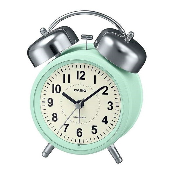 TQ-720J-3JF レトログリーン 電波置時計 (アラーム)