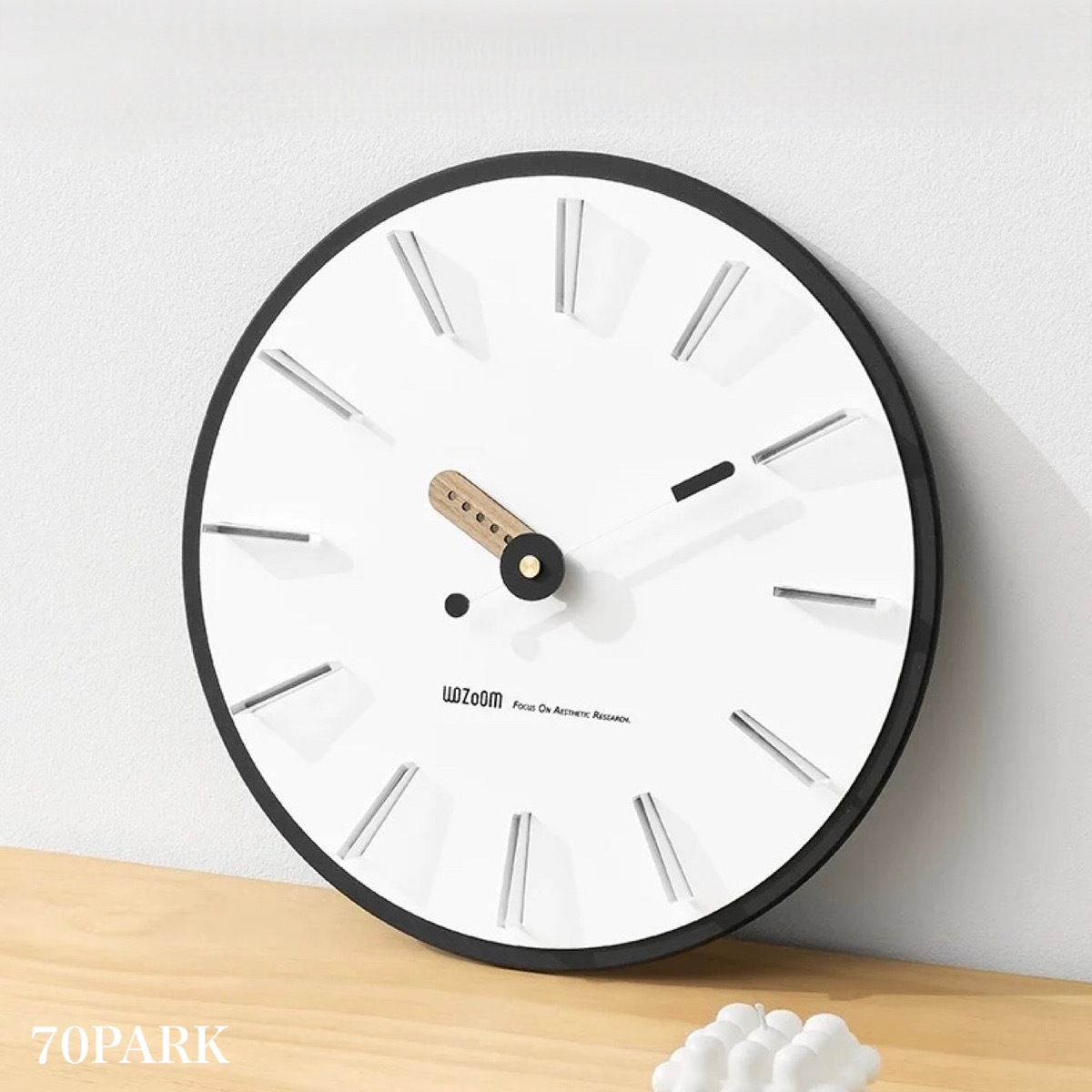 立体 文字盤 ラウンド ウォール クロック 全2色 壁掛け時計 静音 掛け時計 北欧 おしゃれ 韓国インテリア 北欧インテリア 韓国雑貨 韓国っぽ インテリア雑貨 韓国 70PARK