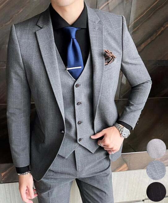 【新品セール 】ビジネススーツ メンズ 紳士服 3点セット ジャケット パンツ ベスト スリーピース スーツ スリムスーツ メンズスーツ オールシーズン フォーマルスーツ 大きいサイズ 通勤 卒業式