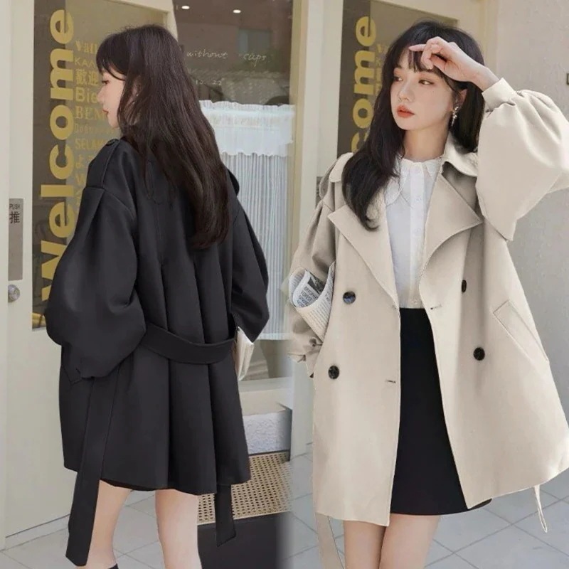 高質感 裏地付 トレンチコート レディース 新作 秋アウター 韓国ファッション 百掛け長袖コート ゆったり ジャケット 20代 30代 40代 通勤30%までに制限