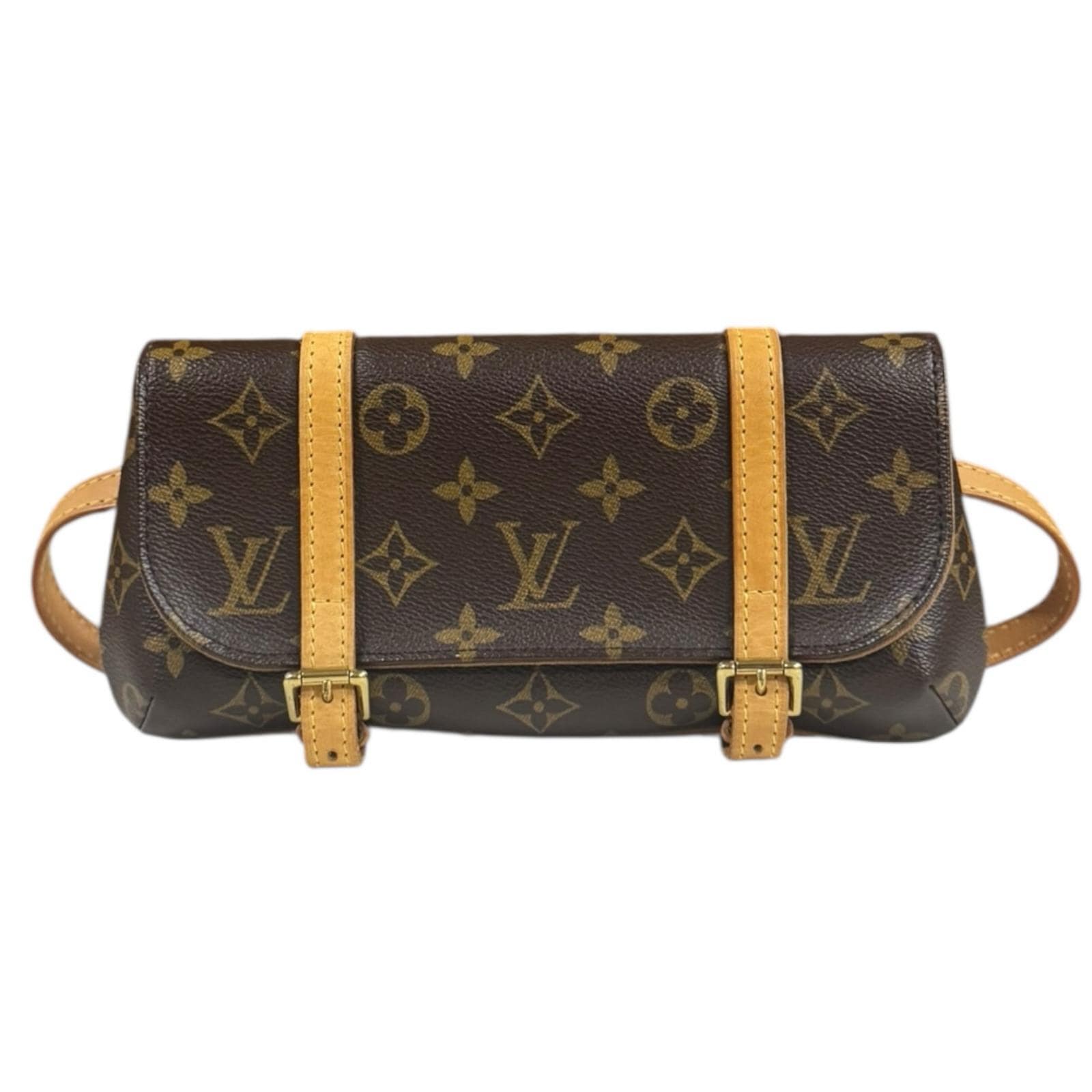 ルイヴィトン ポシェットマレル モノグラム ウエストバッグ モノグラムキャンバス M51159 ブラウン LOUIS VUITTON 中古