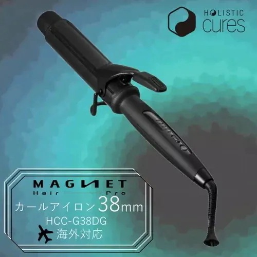 カールアイロン マグネットヘアプロ 38mm クレイツ ホリスティックキュア ヘアアイロン カール プロ仕様 軽量 巻き髪 美髪 海外対応 アイロン HCC-G38DG