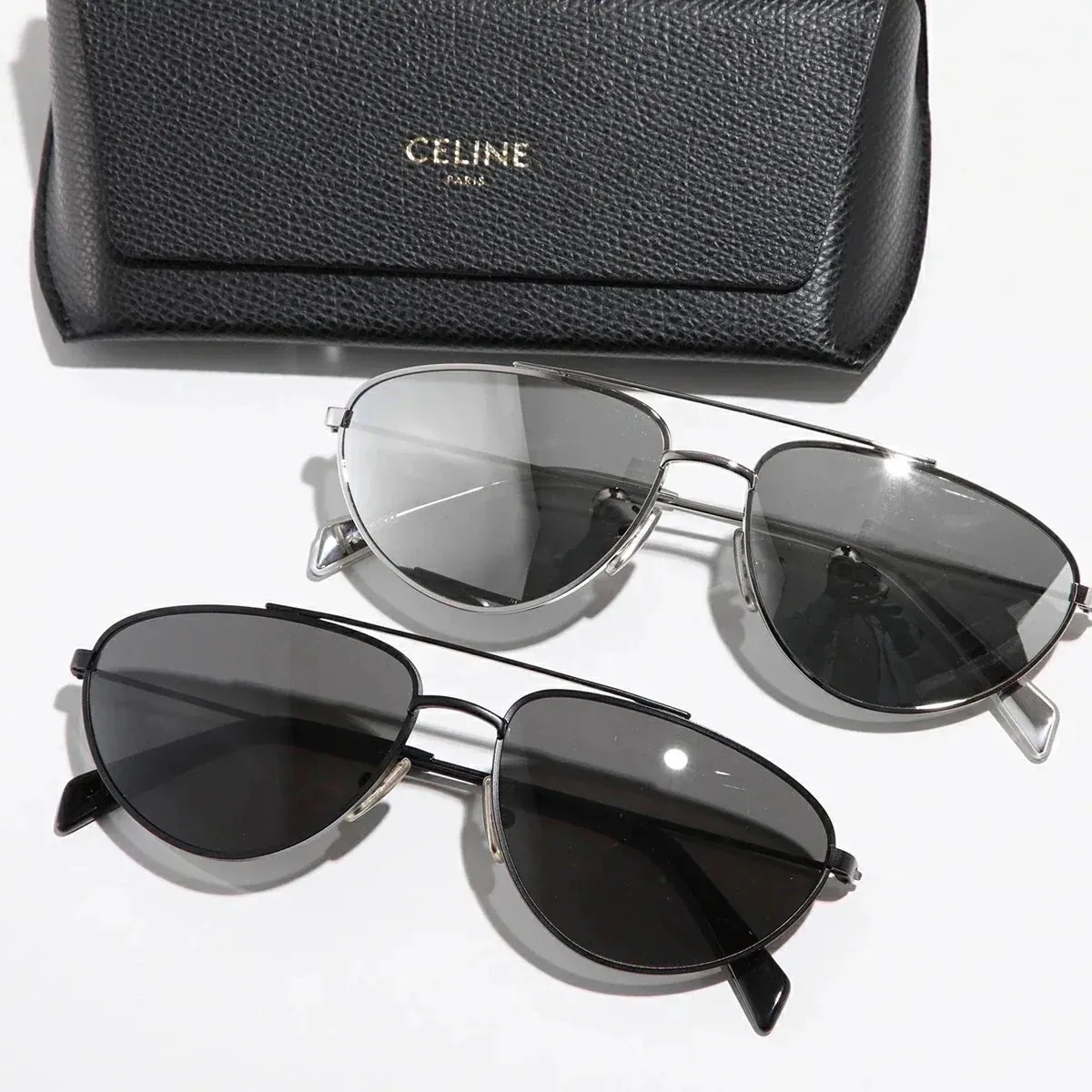 CELINE セリーヌ サングラス CL40077U メンズ ティアドロップ型 フルリム メタルフレーム ロゴ マット メガネ 眼鏡 アイウェア カラー2色 【】